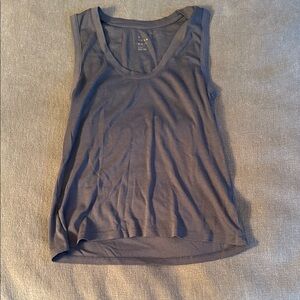 Elegant Charcoal Ribbed Tank Top